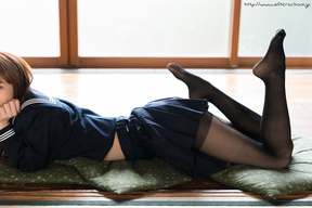 Kogal Kitagawa Yuzu strips uniform and bra and panties