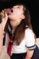 Head back licking cock cumming in her mouth