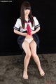 Neko aino raising her skirt showing her panties bare feet