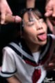 Men cumming on her face eyes closed tongue extended