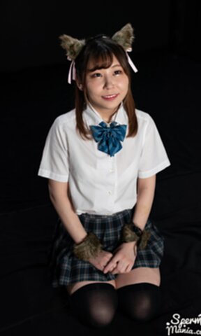 Tsukino Nagi in kogal uniform sucking cock and cum in mouth