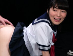Kogal Suzumiya Aika in uniform has her pussy creampied