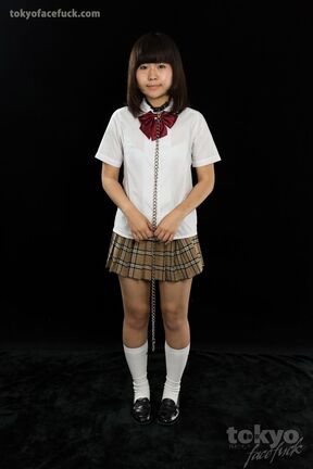 Student Kitahara Chiaki face fucked on her knees in uniform