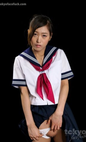 Yamada Reika in uniform sucking cock and masturbated with vibrator