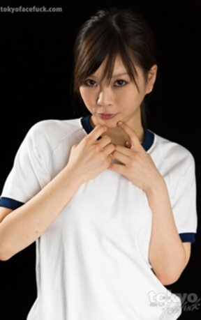 Arisaka Mio tied up in gym class uniform face fucked and facial cumshot